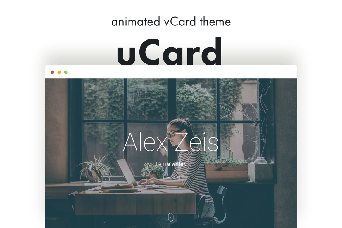 uCard - Tema WordPress vCard Animasi yang Menarik