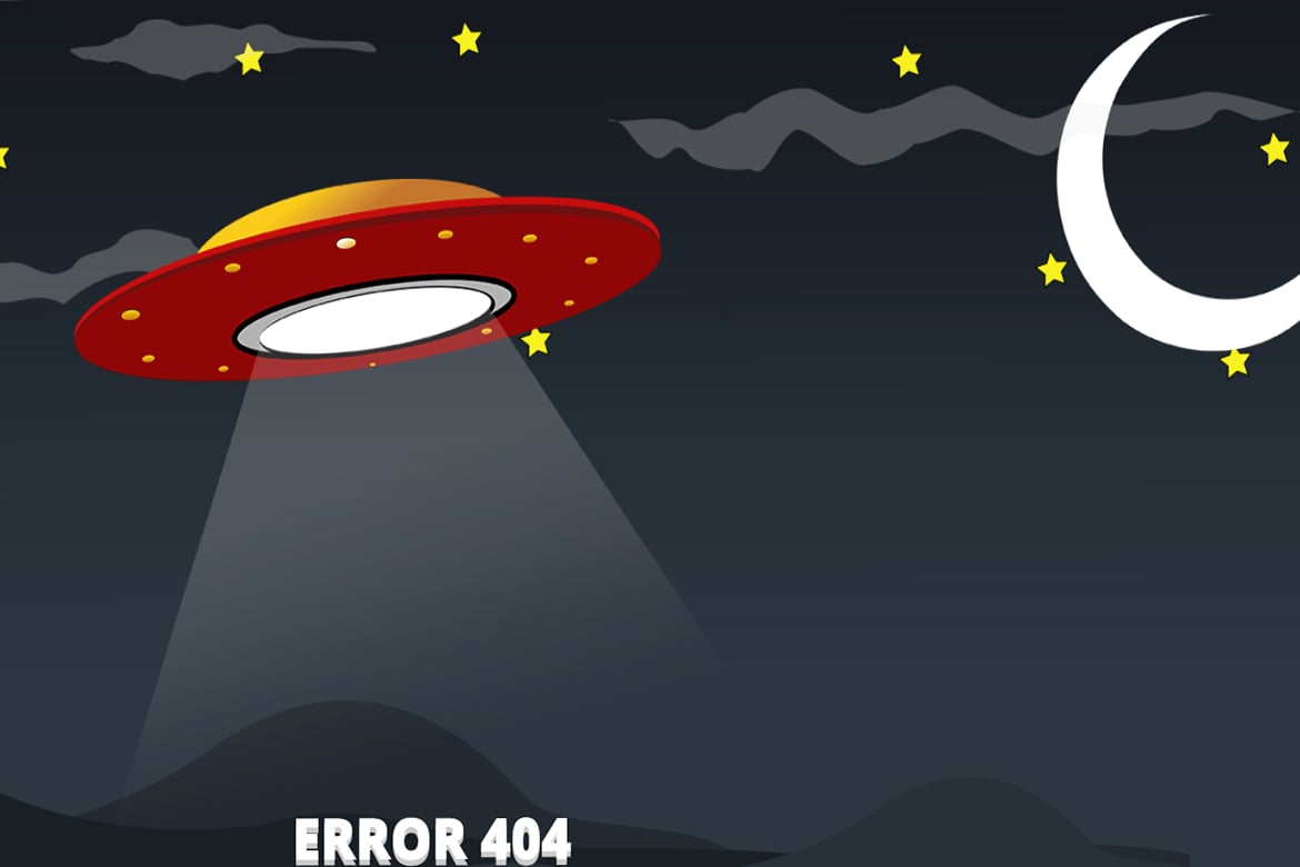 UFO 404 - Template Website Halaman 404 Animasi yang Menarik