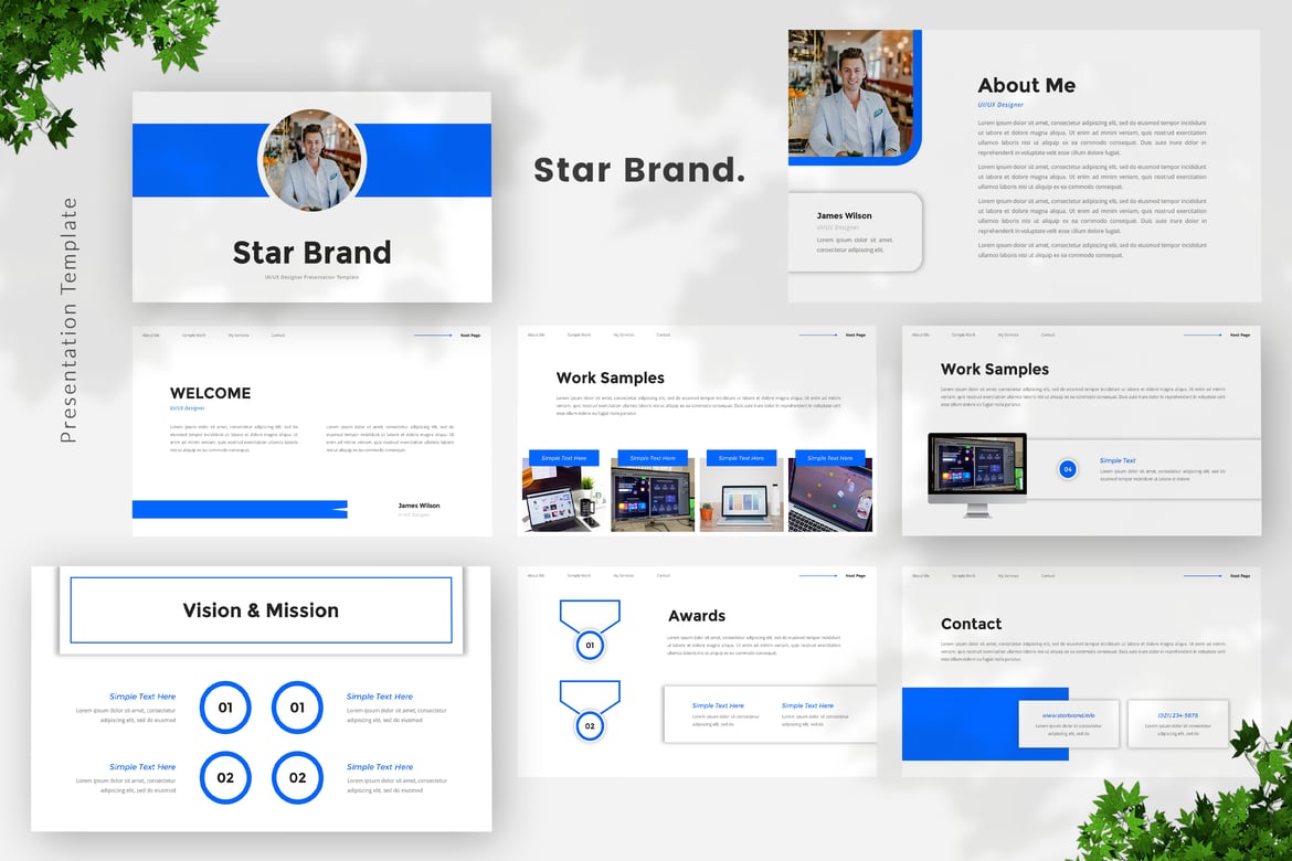 Template PowerPoint Desainer UI/UX yang Modern dan Elegan