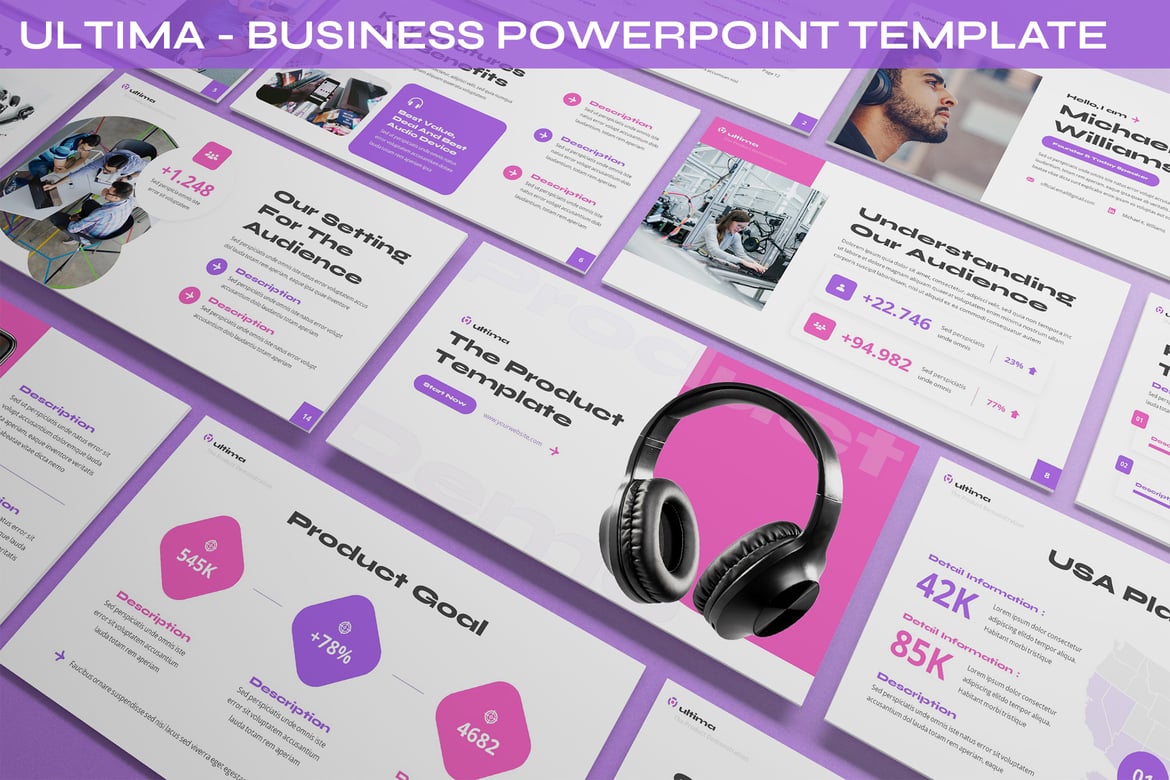 Template Presentasi Bisnis Ultima - PowerPoint Profesional
