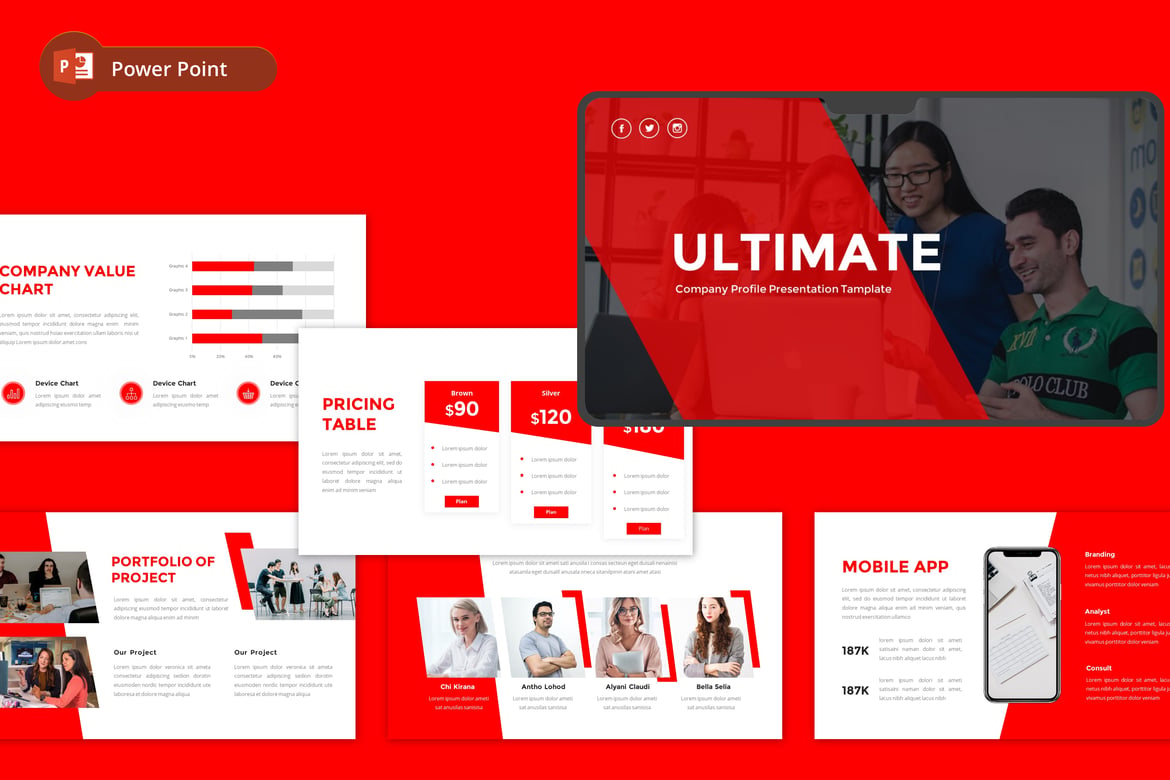 Template PowerPoint Profil Perusahaan Terbaik - Ultimate