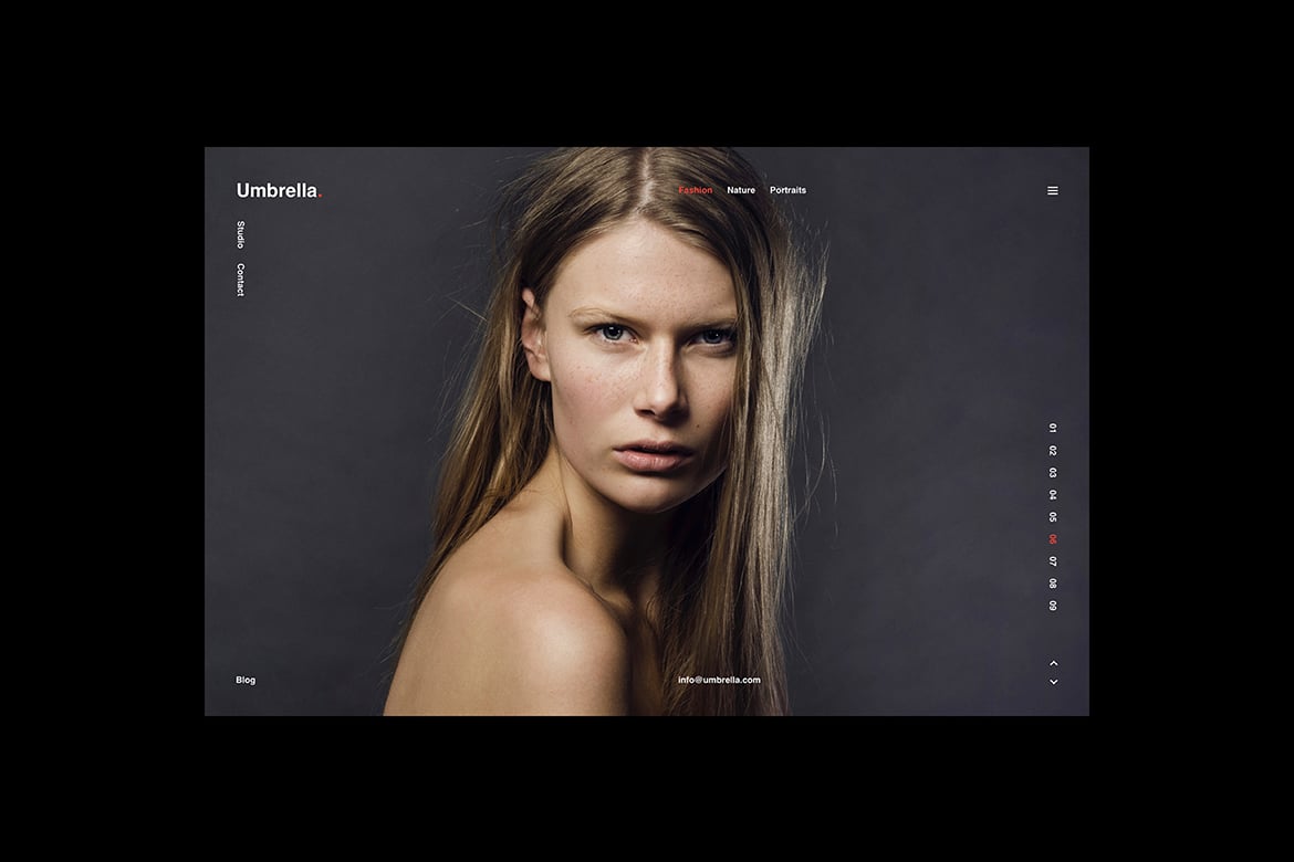Template Web Fotografi Umbrella – Pilihan Premium untuk Portofolio Anda