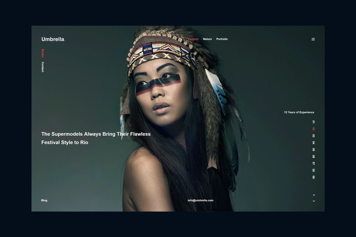 Tema WordPress Fotografi Umbrella - Desain Minimalis untuk Kreativitas Anda