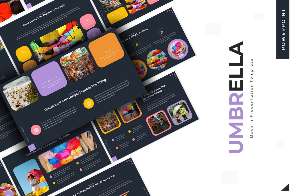 Template Powerpoint Umbrella - Solusi Presentasi Menarik