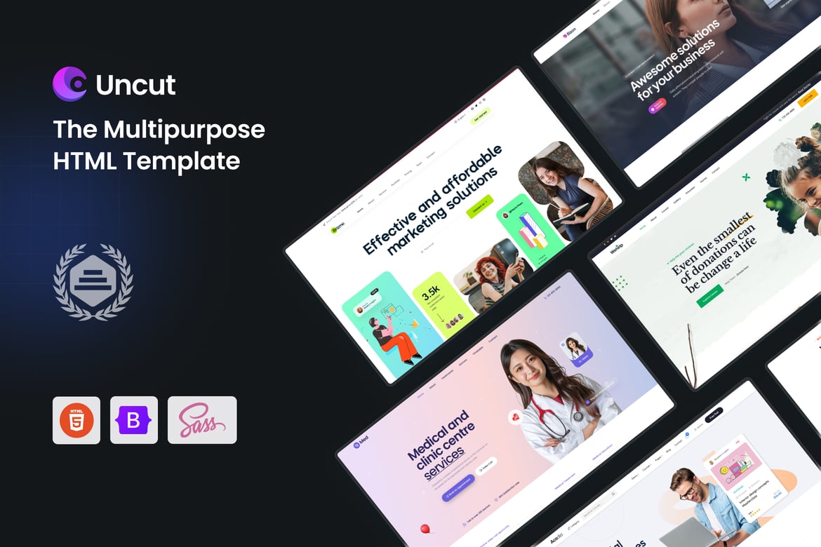 Uncut - Template Website HTML5 Serbaguna yang Kreatif dan Inovatif