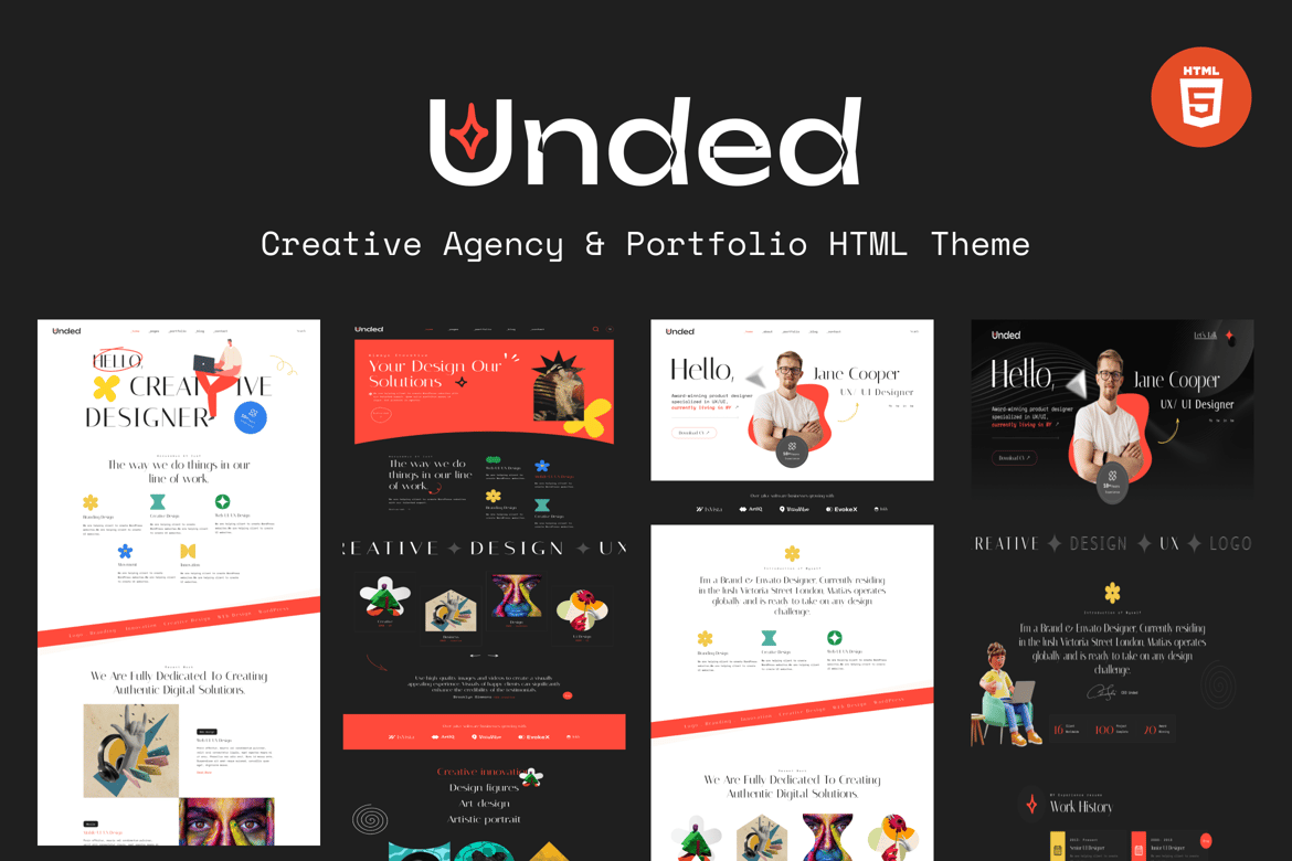 Unded - Template Website Kreatif untuk Agensi & Portofolio