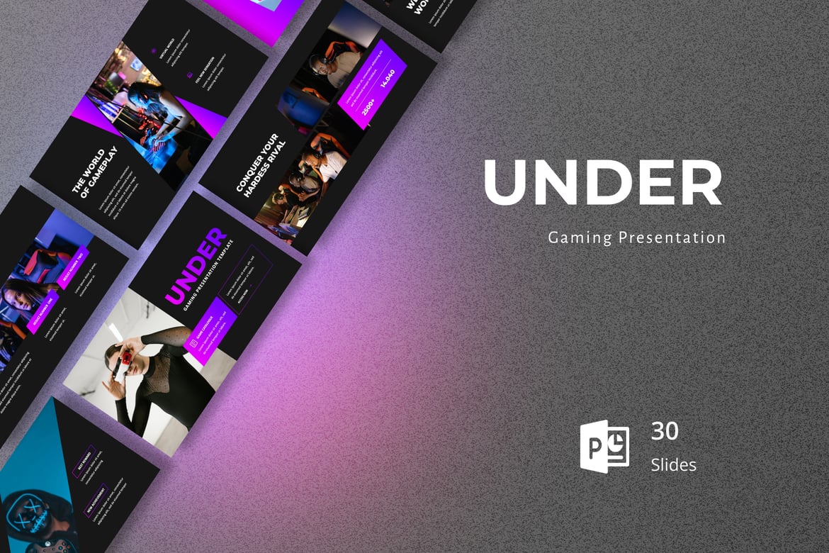 Template Presentasi Gaming Modern untuk PowerPoint