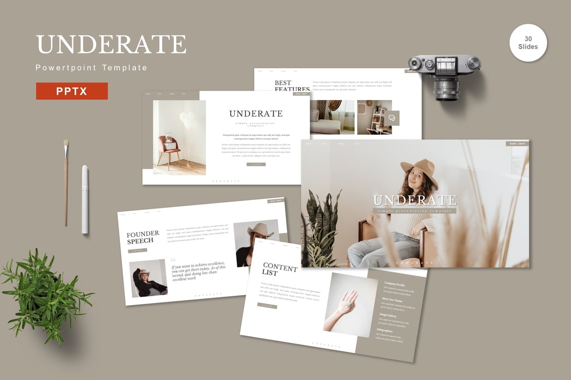 Underate - Template Presentasi PowerPoint yang Menawan