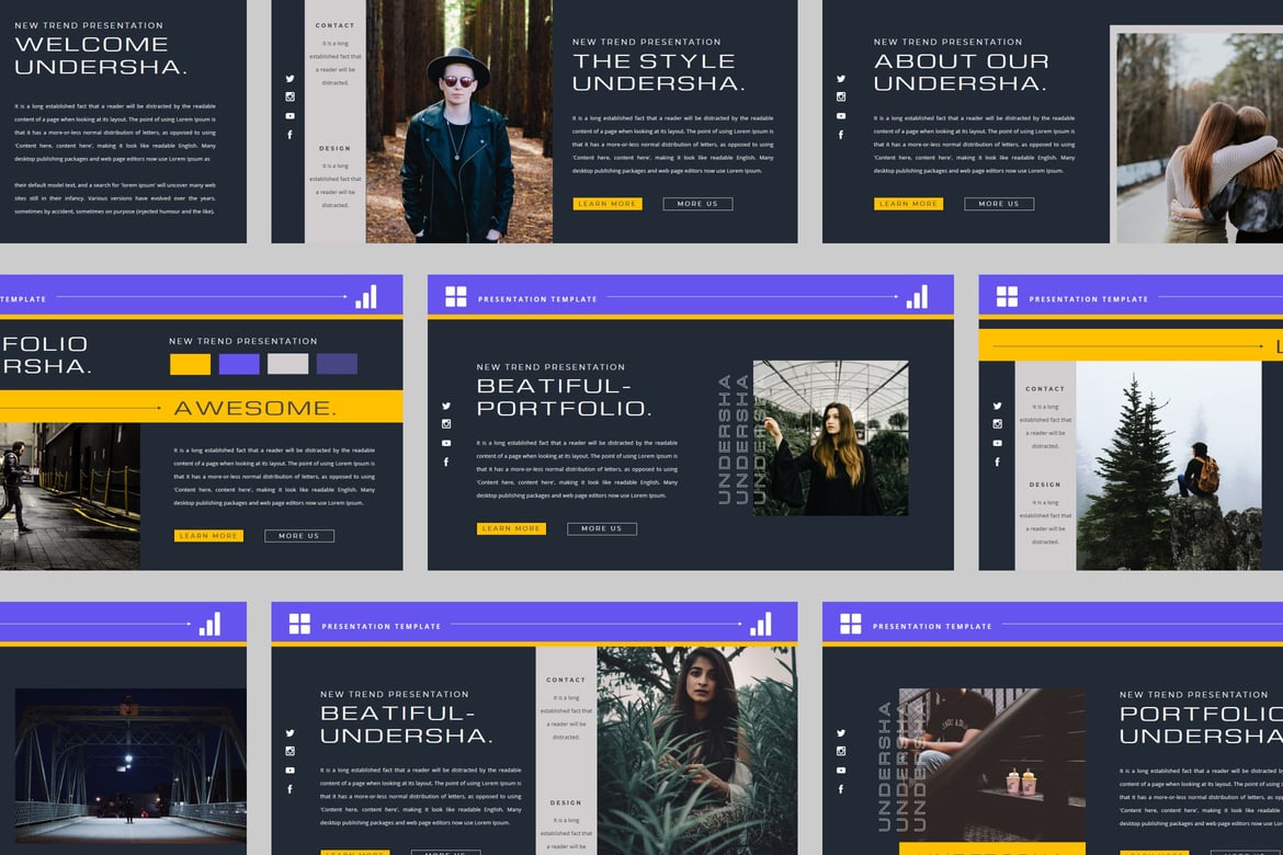Template PowerPoint UNDERSCHA yang Menarik dan Profesional