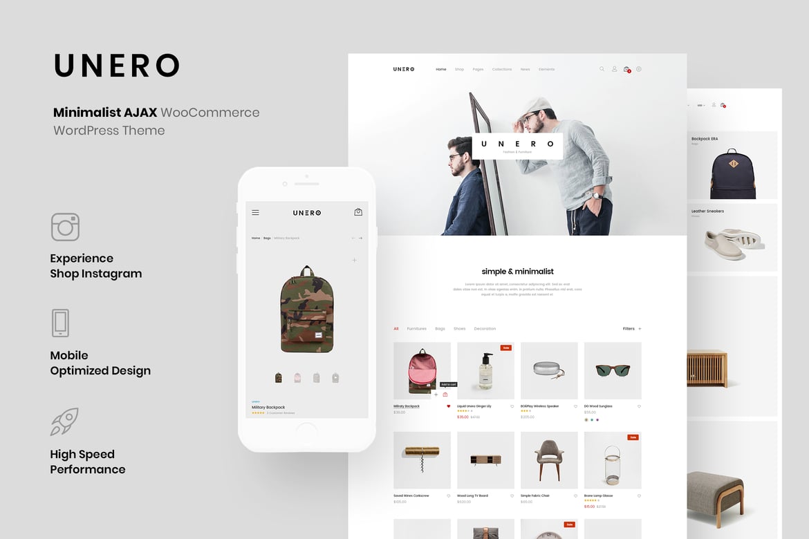 Unero - Tema WordPress WooCommerce Minimalis yang Memikat