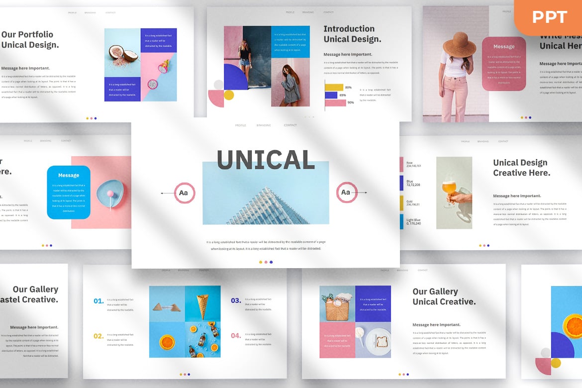 Unical - Template Presentasi PowerPoint Modern dan Minimalis