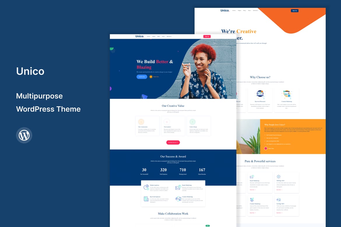 Unico - Tema WordPress Serbaguna untuk Semua Kebutuhan Anda