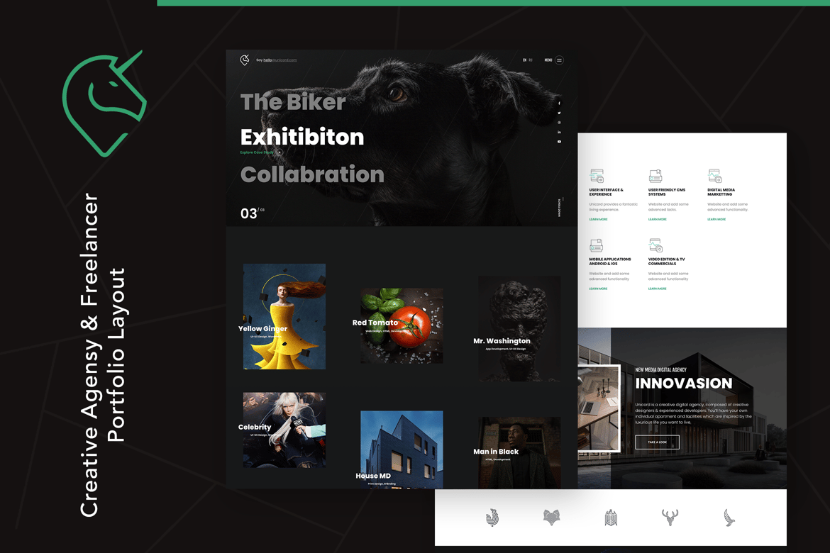 Unicord | Tema Portfolio Kreatif untuk Freelancer dan Agensi Digital