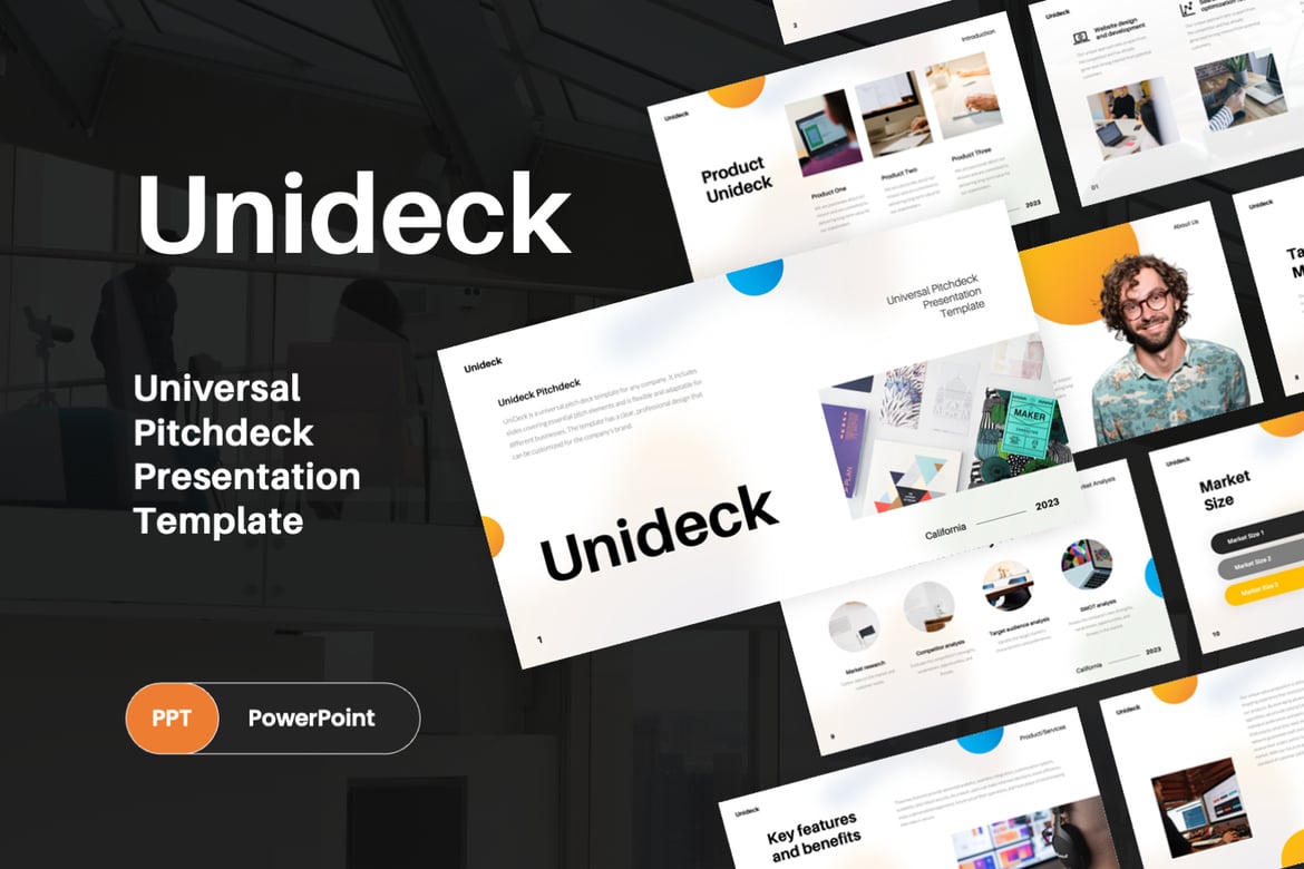 Unideck - Template PowerPoint Pitchdeck Serbaguna