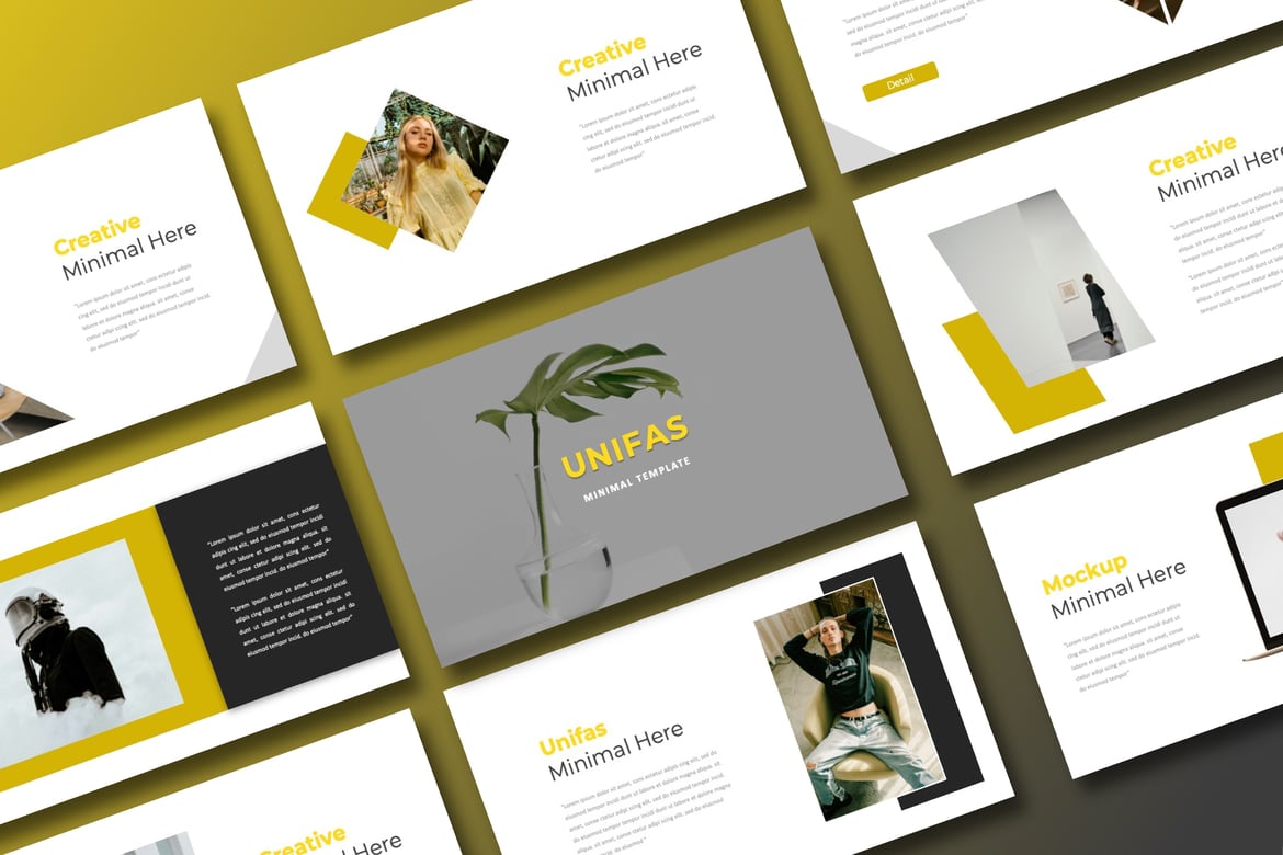 Template Presentasi PowerPoint Unifas Minimalis yang Kreatif