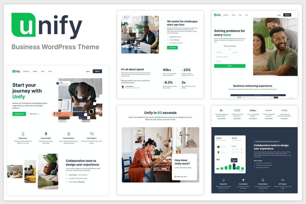 Unify - Tema WordPress Multifungsi untuk Bisnis Anda
