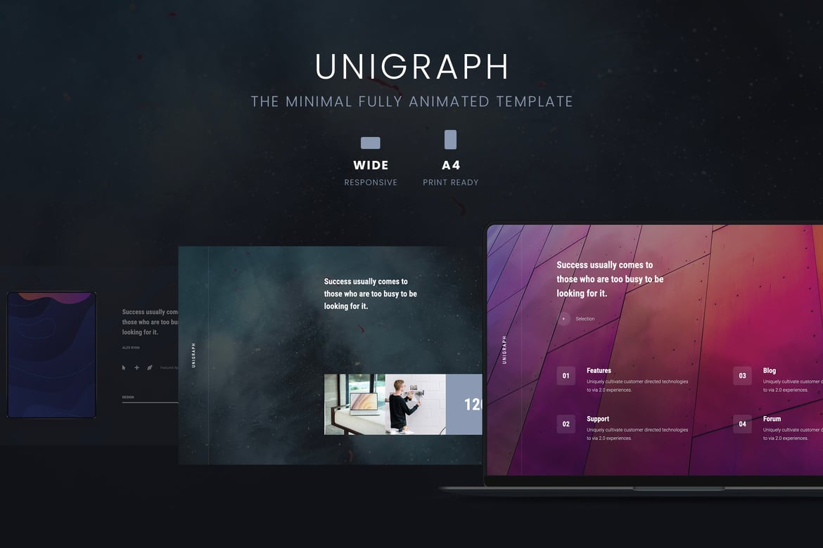 Template Presentasi Animasi & Kreatif UNIGRAPH (PowerPoint)