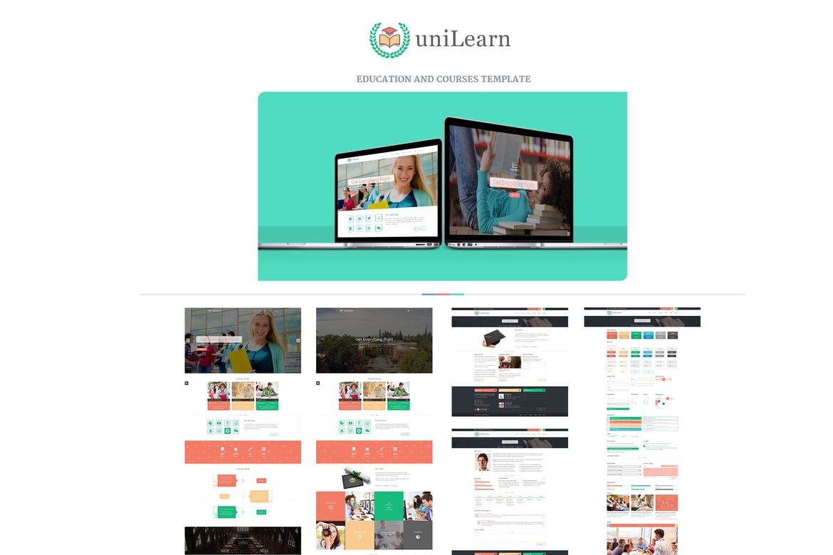 Template Website Edukasi UniLearn - Solusi Cerdas untuk Pendidikan