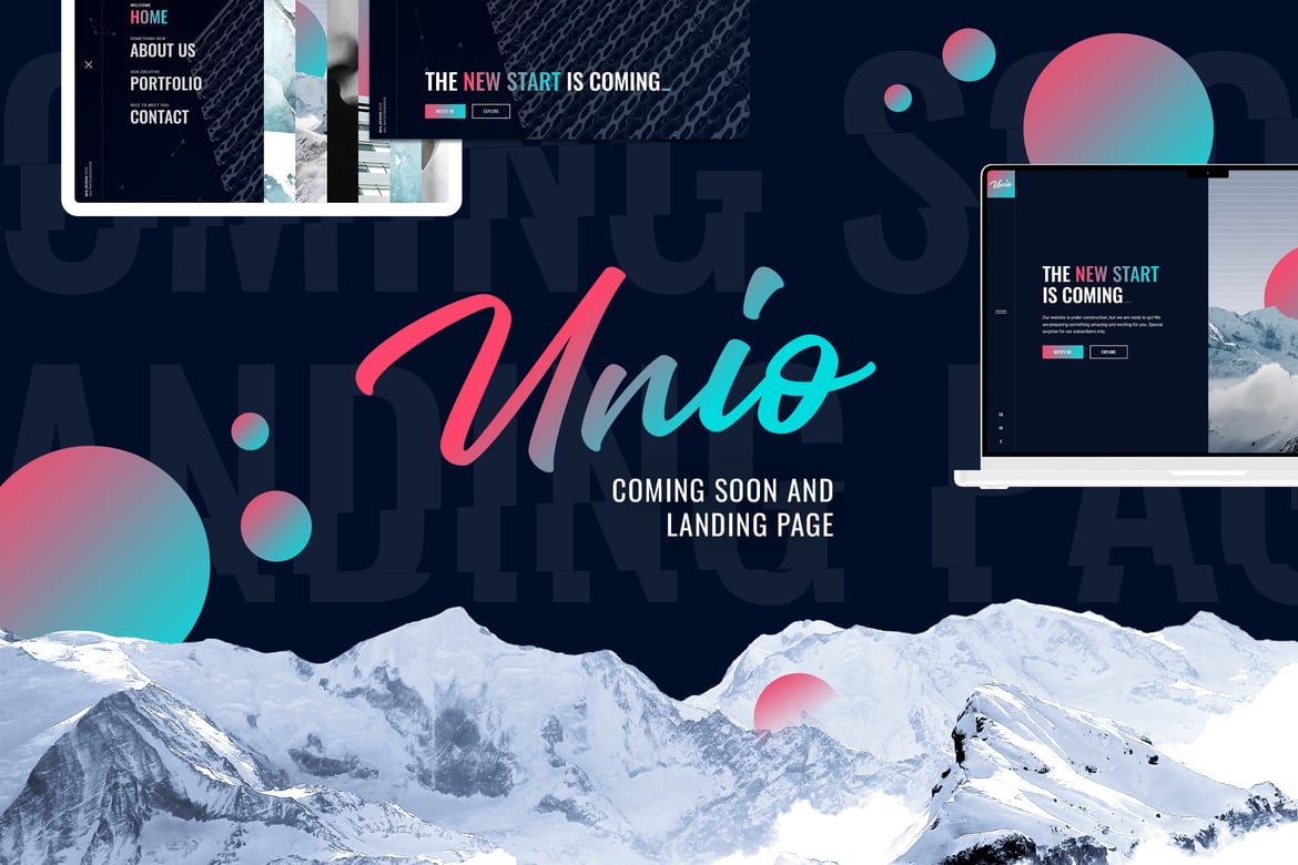Unio - Template Website Coming Soon & Landing Page yang Menarik