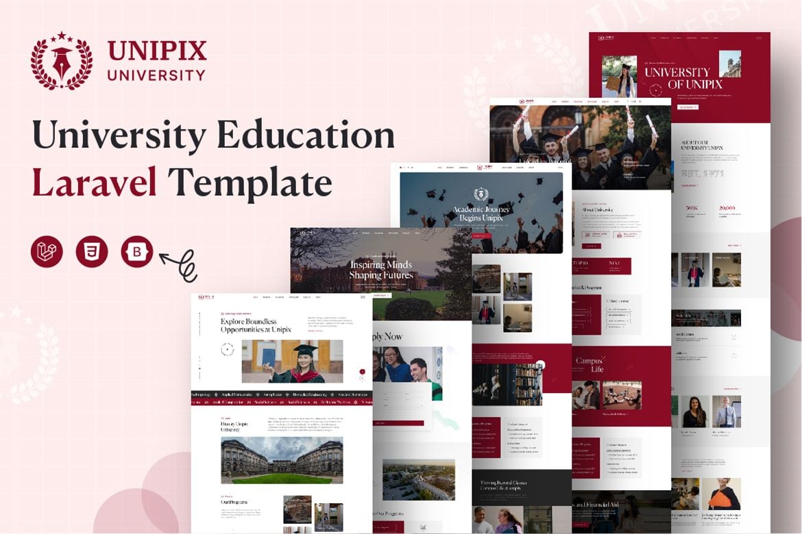Unipix - Template Website Pendidikan Laravel yang Elegan dan Responsif