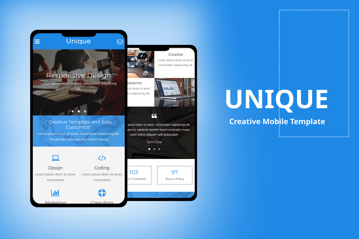 Template Mobile Kreatif yang Unik dan Serbaguna