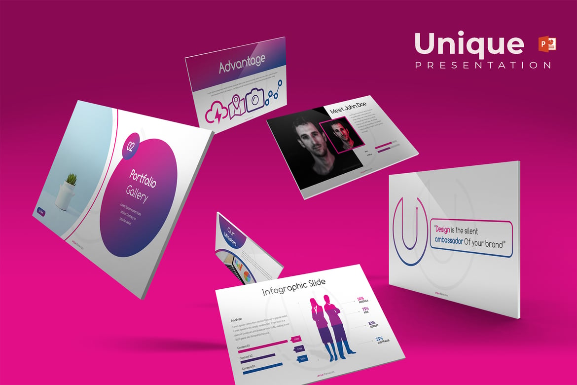 Template Presentasi PowerPoint Kreatif dan Minimalis
