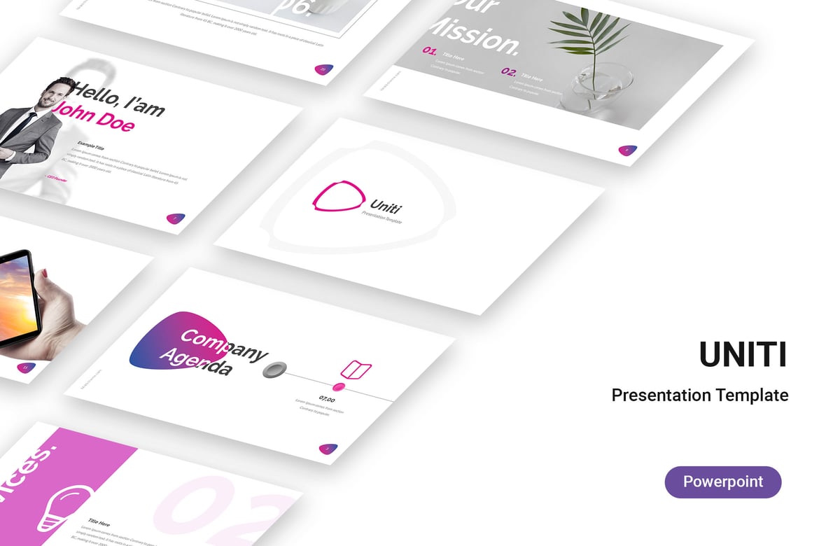 Template Presentasi PowerPoint Uniti yang Profesional dan Menarik