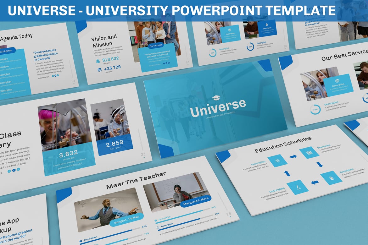 Template Powerpoint Universitas Universe - Solusi Presentasi Menarik
