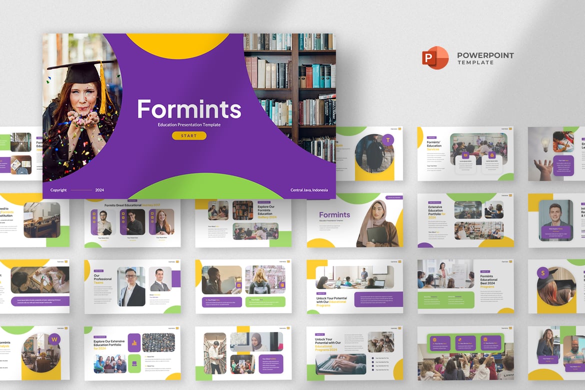 Template Powerpoint Universitas & Pendidikan yang Menarik