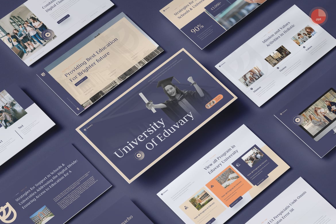 Template PowerPoint Universitas & Sekolah yang Menarik