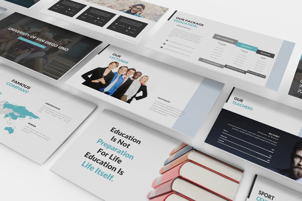 Template Powerpoint Universitas dan Pendidikan yang Menarik