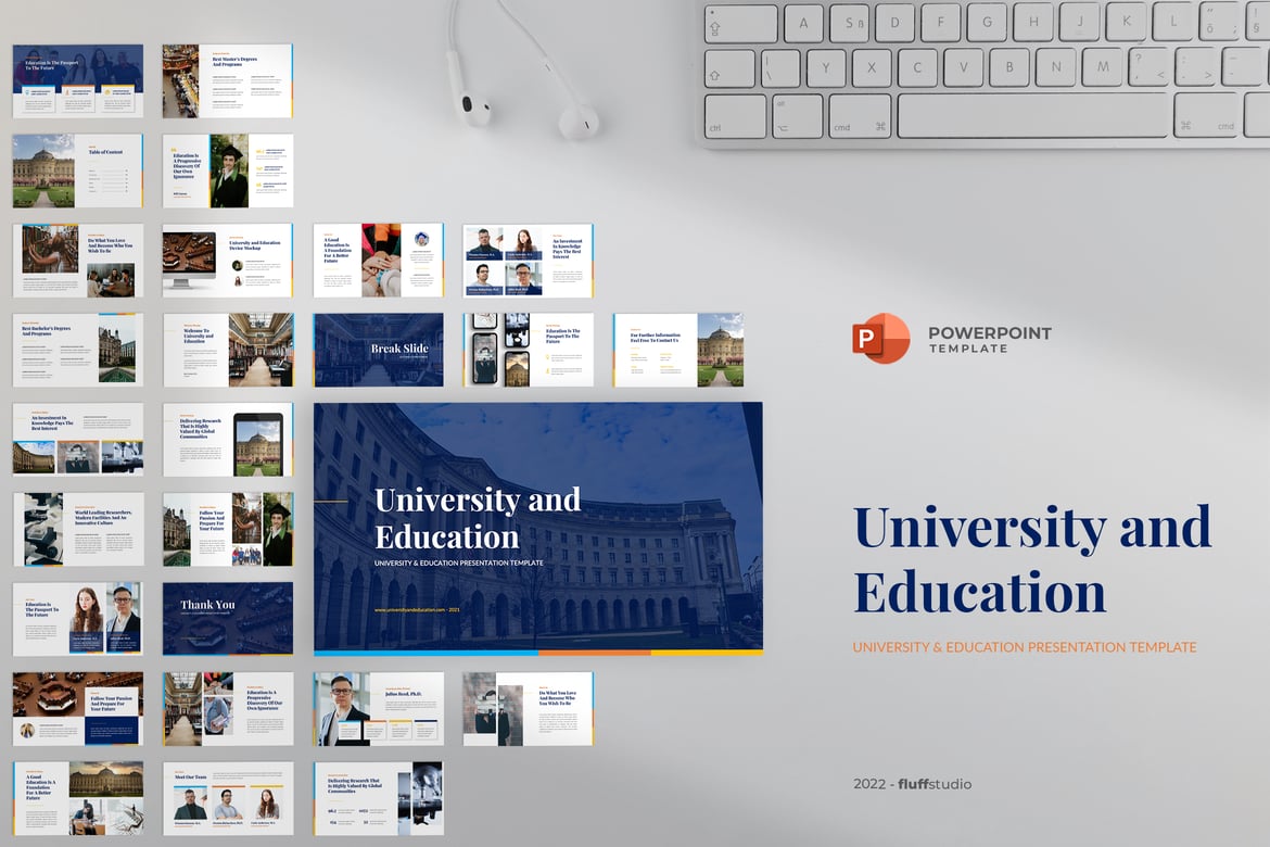 Template Powerpoint Universitas dan Pendidikan yang Menarik