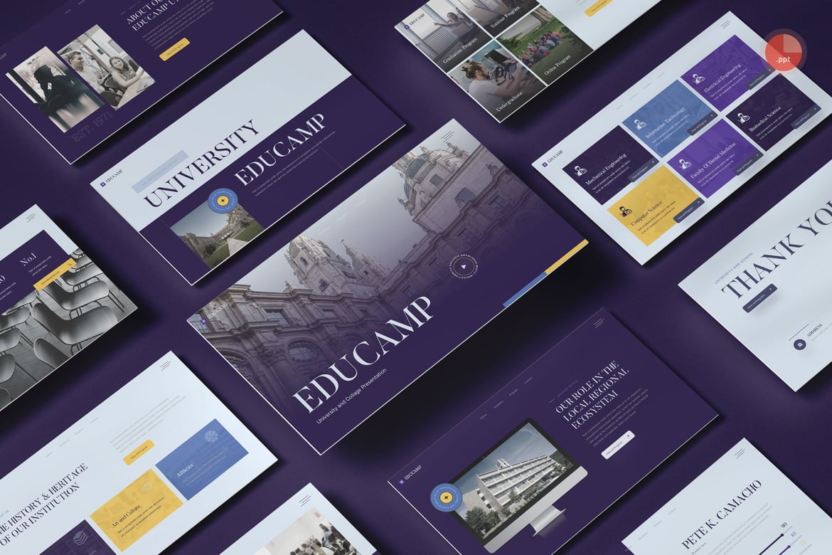 Template PowerPoint Presentasi Universitas yang Menarik
