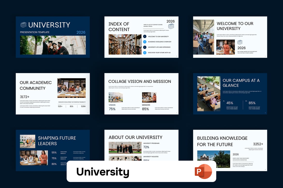 Template PowerPoint Studi Universitas yang Menarik dan Efektif