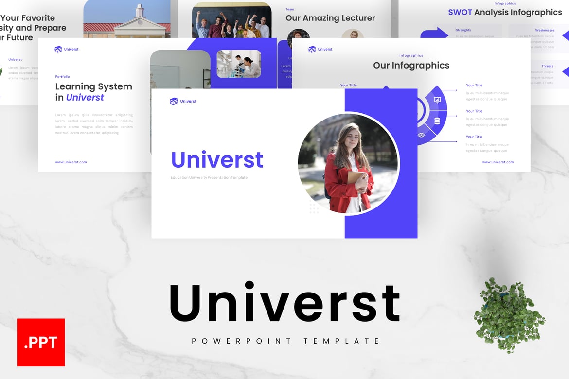 Template PowerPoint Universitas Terbaik – Universt