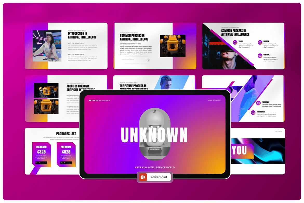 Template Presentasi PowerPoint Kecerdasan Buatan yang Modern dan Menarik