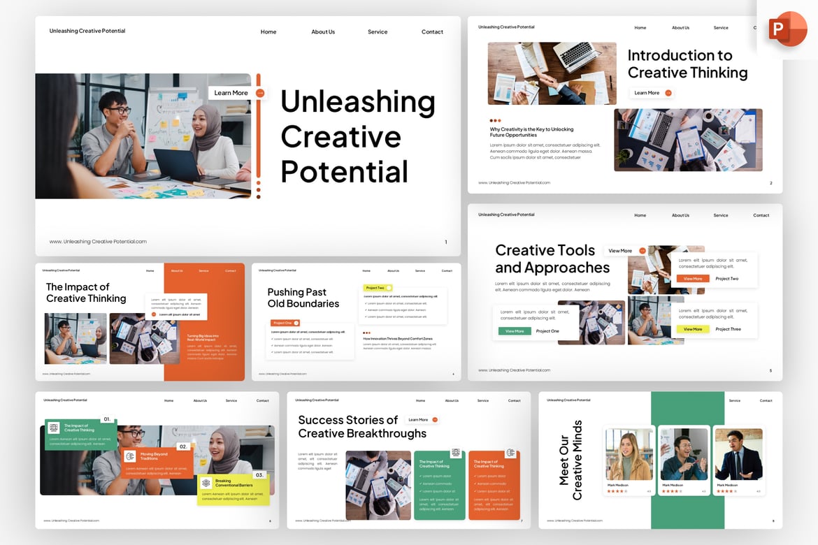 Template PowerPoint Kreativitas Tanpa Batas untuk Presentasi Profesional