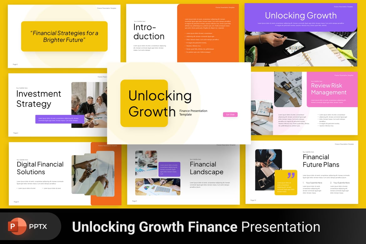 Template PowerPoint untuk Mendorong Pertumbuhan yang Menarik