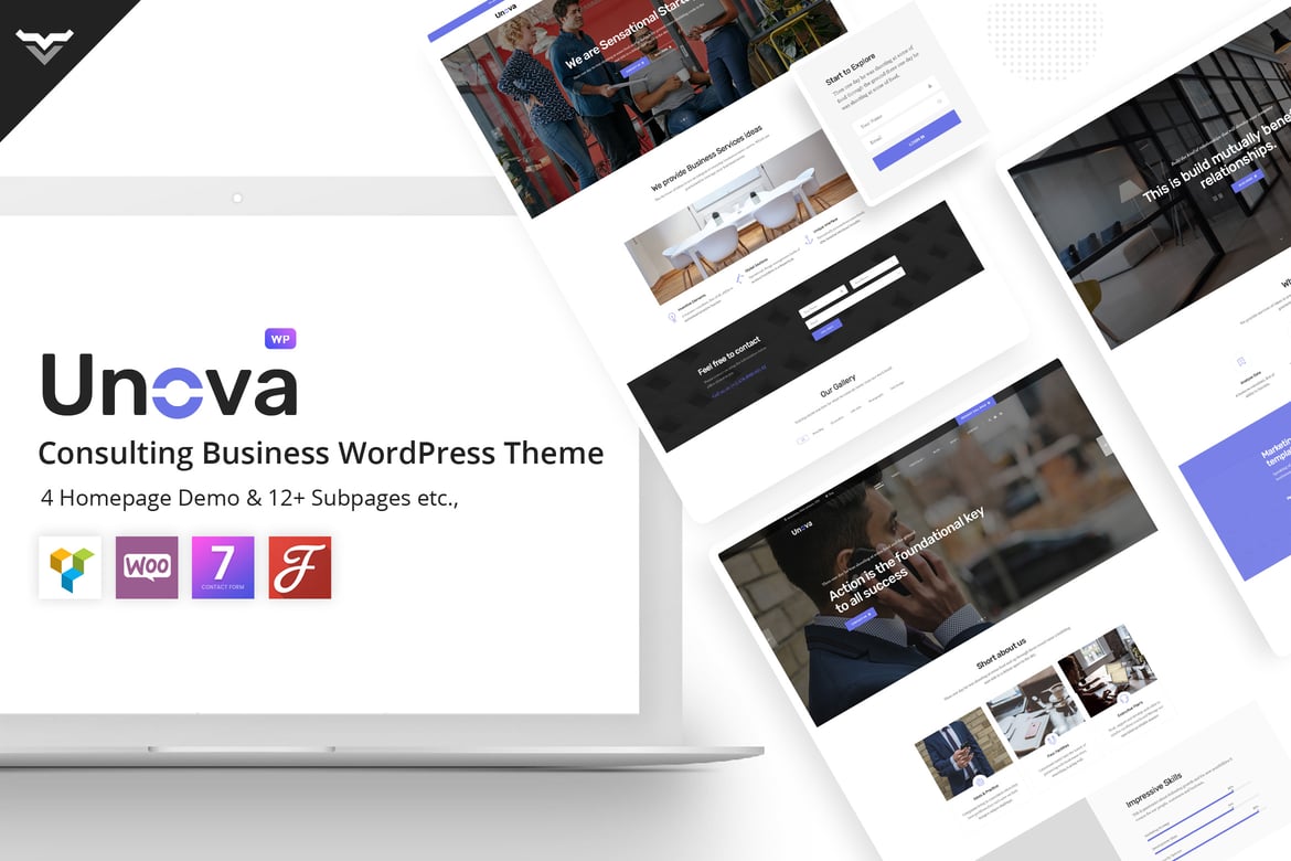 Unova - Tema WordPress Konsultasi Bisnis yang Fleksibel dan Modern