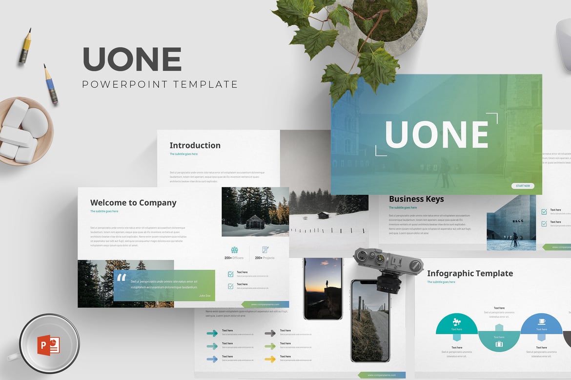 Uone - Template PowerPoint Serbaguna yang Menarik