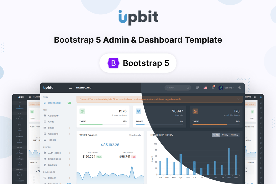 Upbit - Template Web Admin & Dashboard Modern