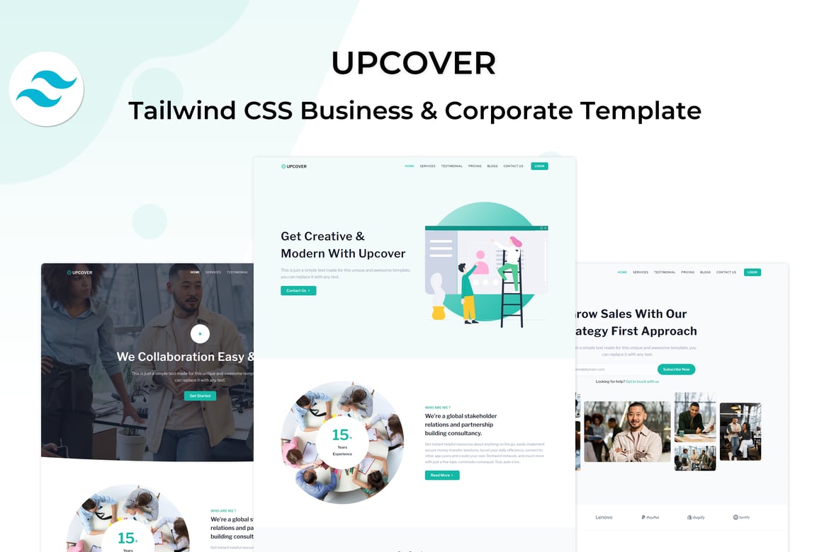 Upcover - Template Website Bisnis & Korporat yang Responsif dan Modern