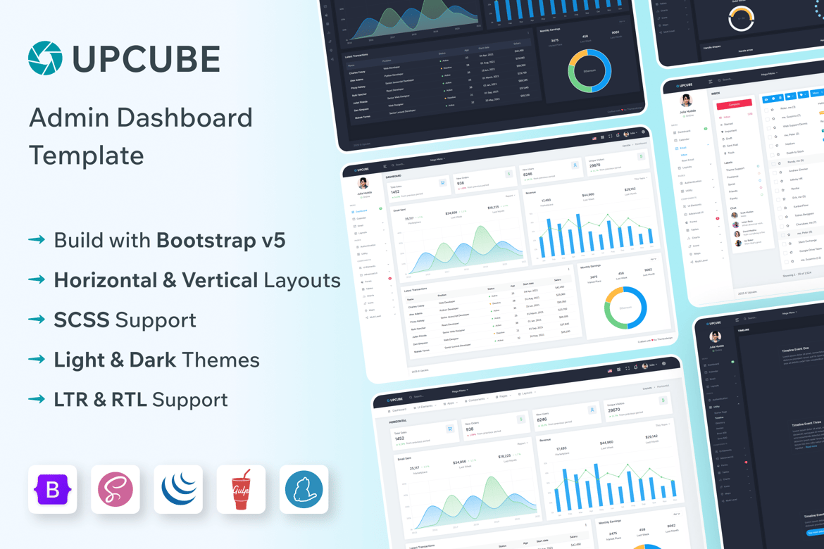 Upcube - Template Website Admin & Dashboard Bootstrap Modern