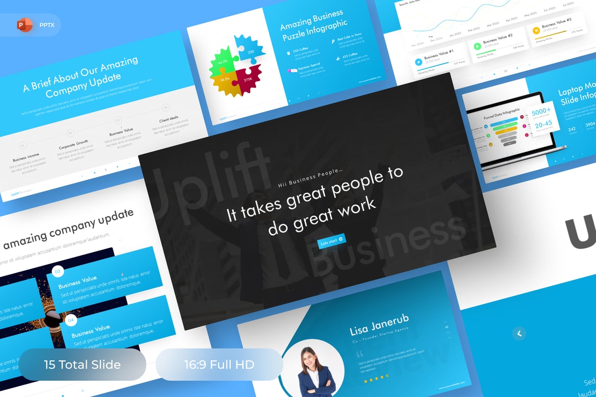 Uplift - Template PowerPoint Bisnis yang Menginspirasi