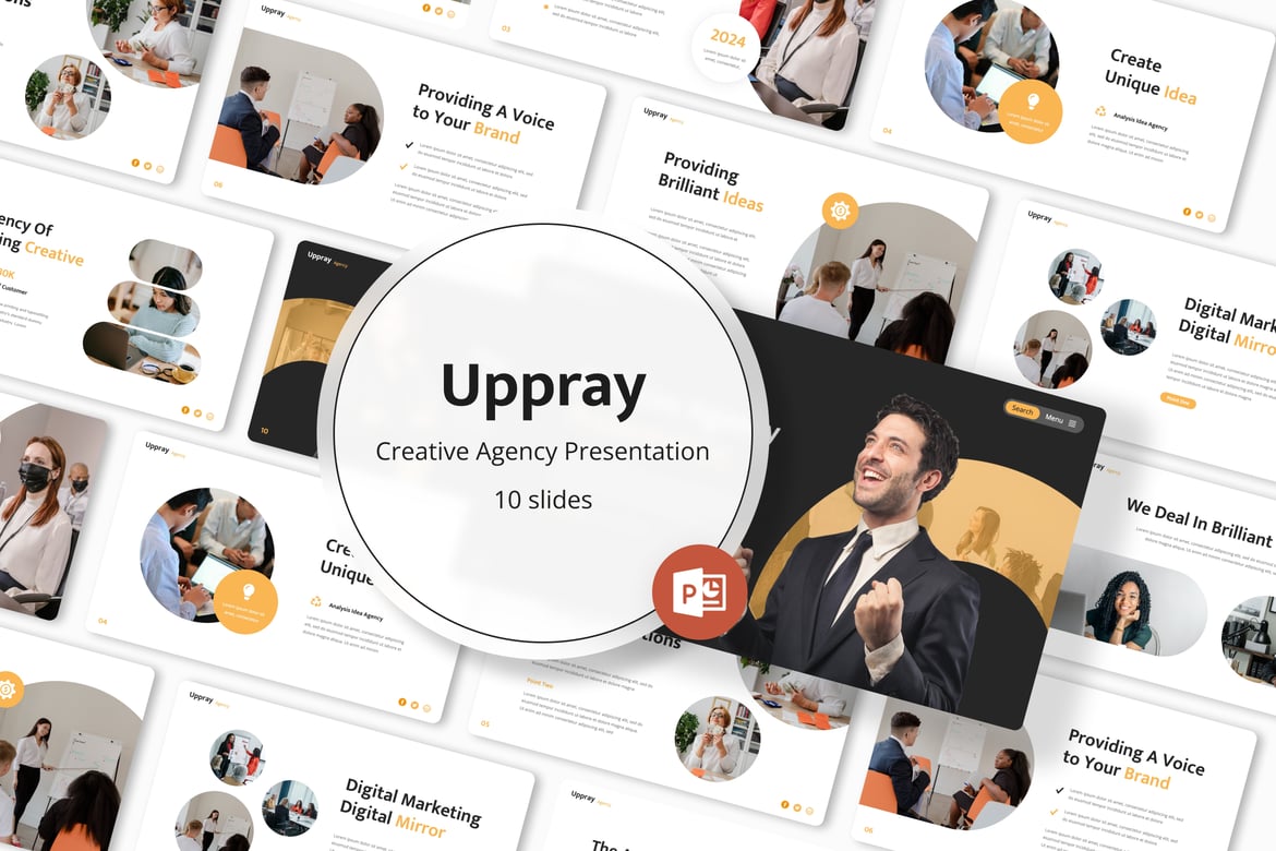 Template Powerpoint Kreatif Uppray - Buat Presentasi Menarik