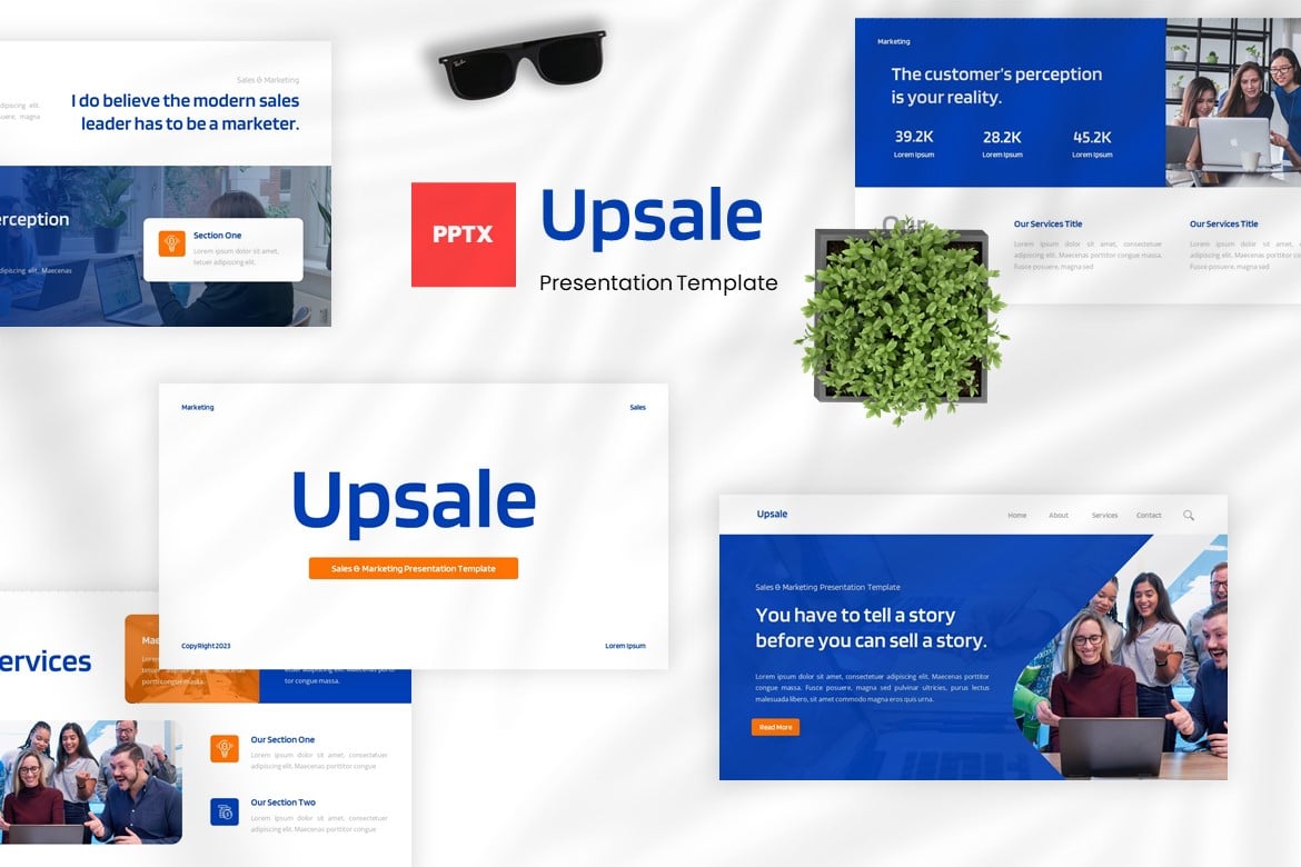 Template PowerPoint Upsale - Solusi Kreatif untuk Presentasi Penjualan dan Pemasaran