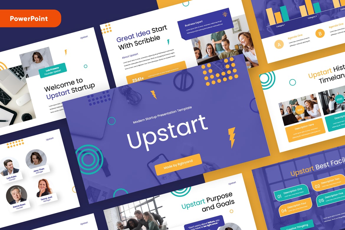 UPSTART - Template Powerpoint Modern untuk Bisnis Anda