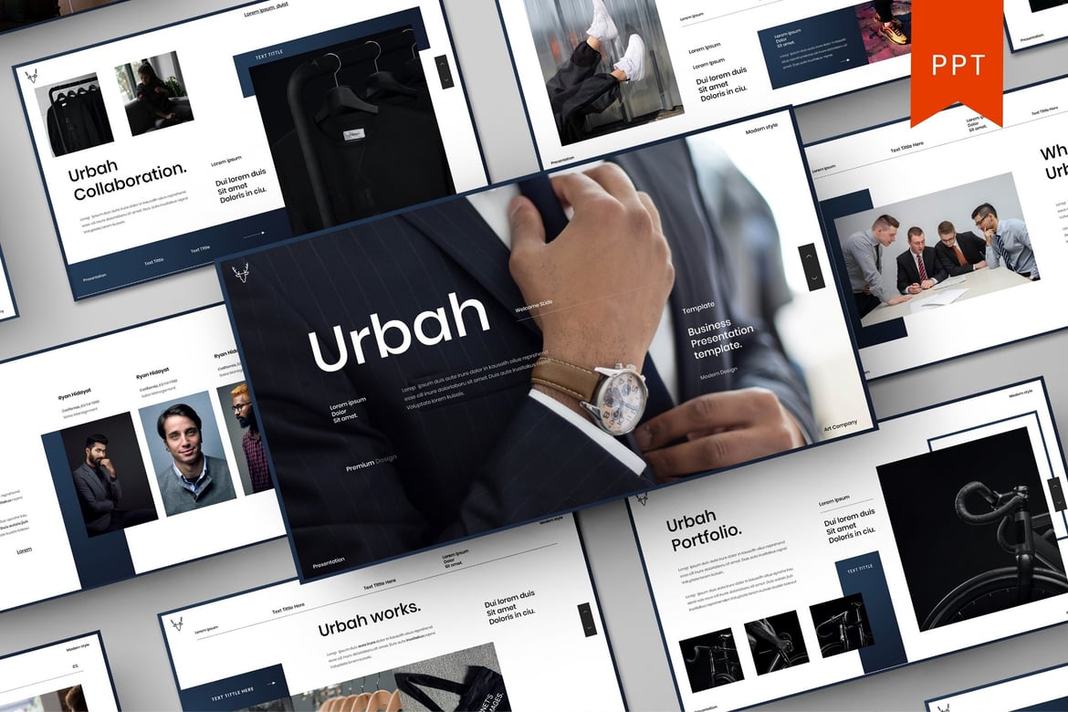 Urbah – Template PowerPoint Bisnis Modern dan Profesional