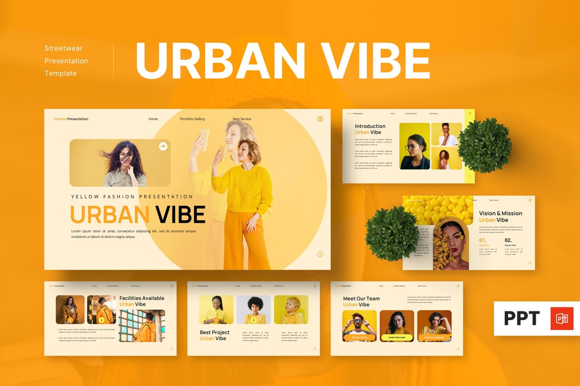 Template Presentasi Streetwear Urban Vibe yang Stylish dan Modern