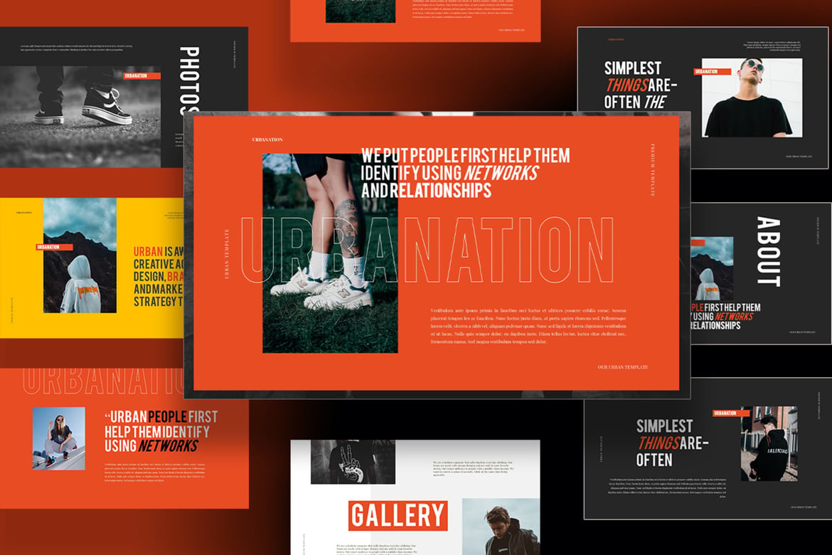 Template Powerpoint Urbanation yang Modern dan Stylish